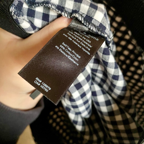 rag & bone Gingham Stretch Skinny Pants - Picture 7 of 8